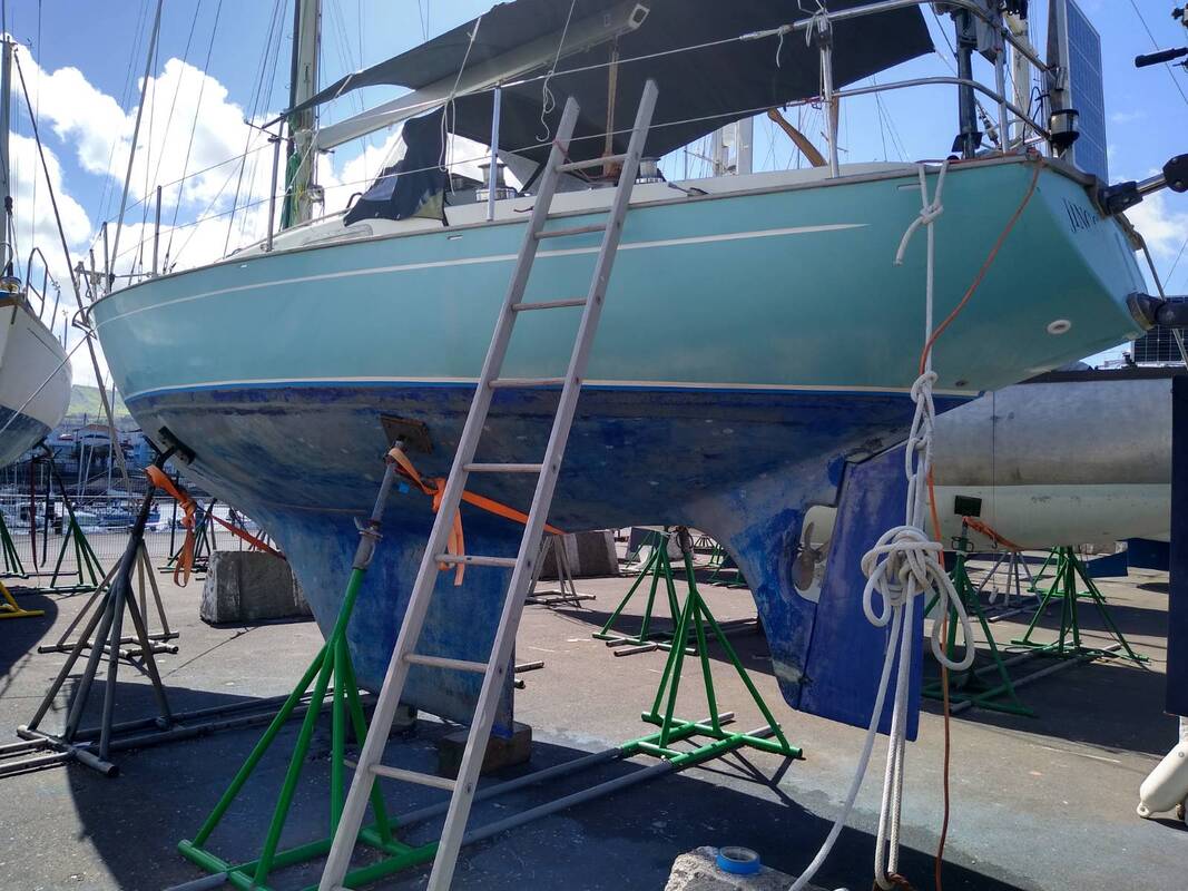 9 metres long Yacht Jackstay blue 1 inch webbing